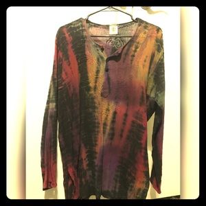 Women's tie dye tunic